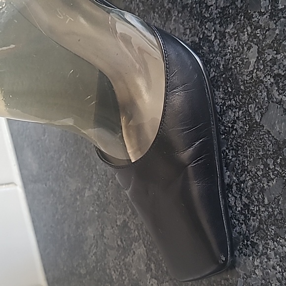 Nine West Leather Ankle Strap Square Toe Heels - Size 6 - Picture 4 of 15